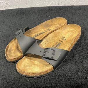 🔥🔥 BIRKENSTOCK Madrid Birko-Flor Black Leather Buckle Sandals Women/Men Sz 41